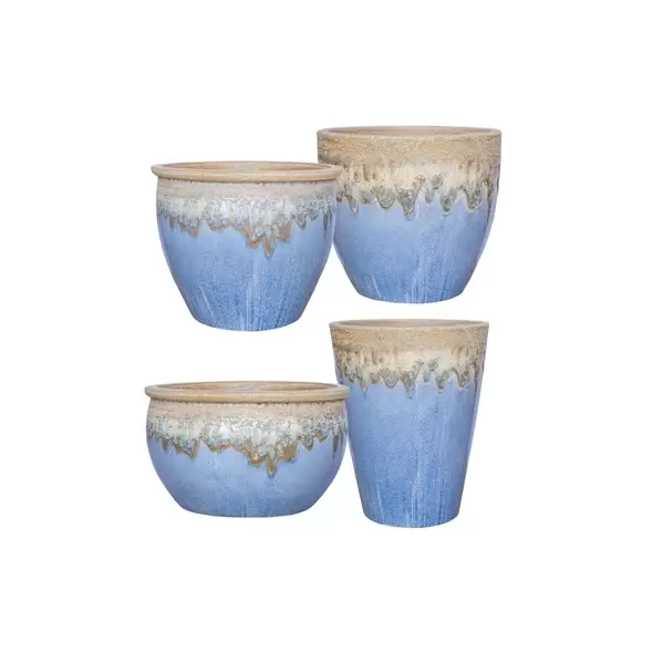 MCarr 26pc Mixed Planter Pallet Volcanic Falling Blue