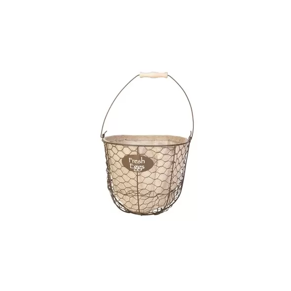 Panacea Egg Gathering Basket/Planter With Burlap Liner