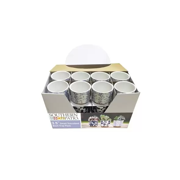 Southern Patio 24pc 3.5" Small Succulent Bowl Tray Pack