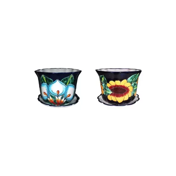 Talavera 8" Pot with Saucer