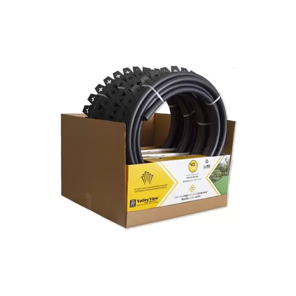 Valley View 20' Easy Diamond Boxed Edging w/6 9" Poly Stakes 1 Connector