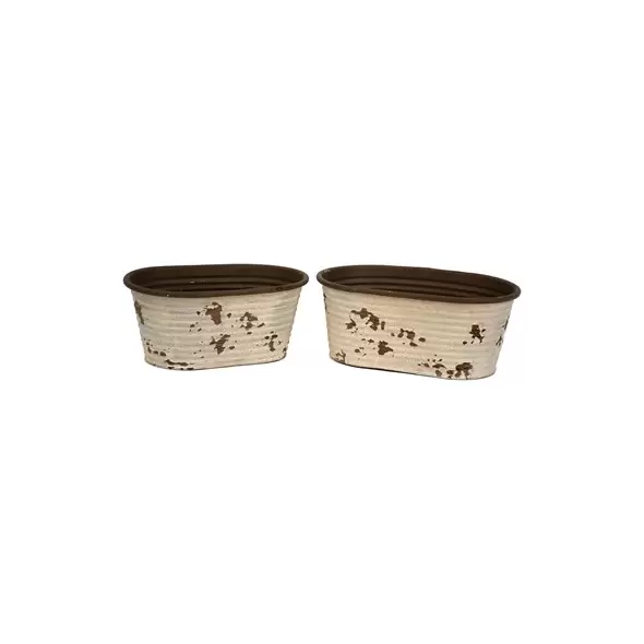 WSP Tubs Oval Set Of 2 Distressed White