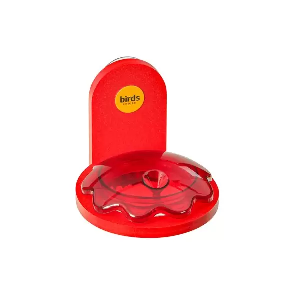 Birds Choice Window Mount Hummingbird Feeder Recycled Plastic Red