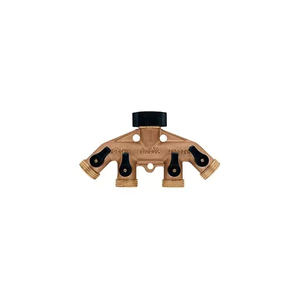 Bond 4 Port Brass Faucet Manifold