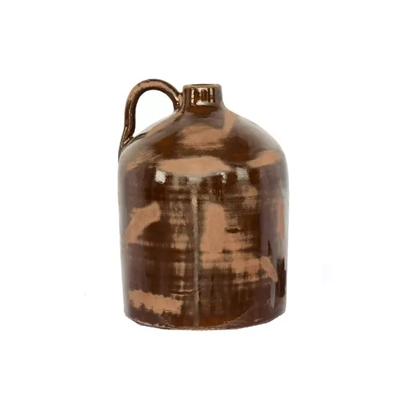 MCarr 14" Tall Whiskey Jug Antique Dark Brown