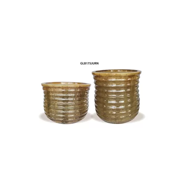 MCarr 24PC Bell Ribbed Planter Plt Jungle Rain