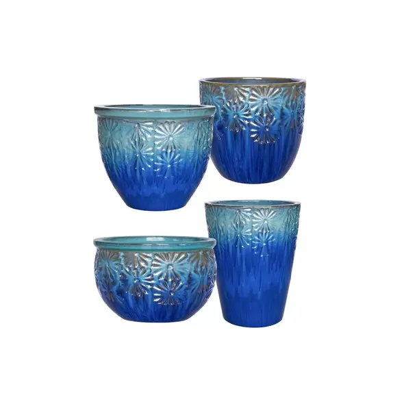 MCarr 26pc Mixed Daisy Planter Pallet Blue Green Light Blue