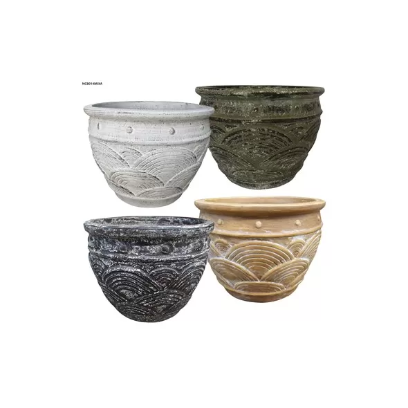 MCarr 24PC Spider Round Planter Plt Mix Colors