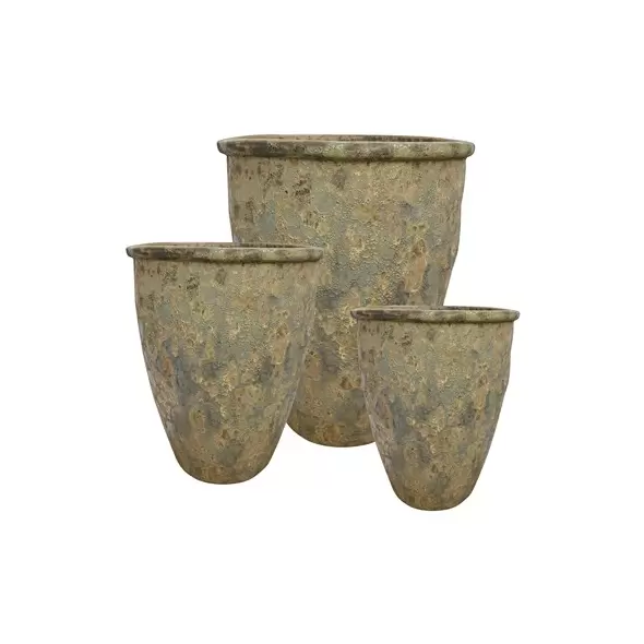 MCarr 6pc Large Rim Planter Pallet Full Volcanic Brown