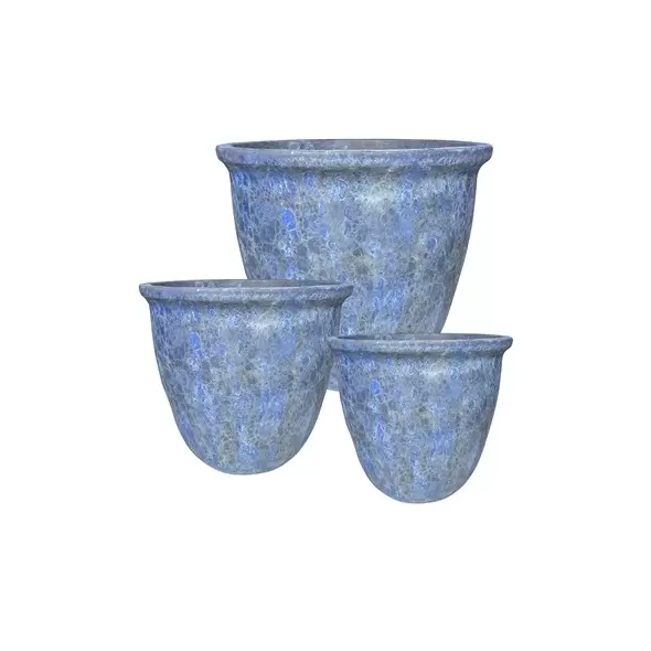 MCarr 3pc Flat Rim Planter Pallet Full Volcanic Blue