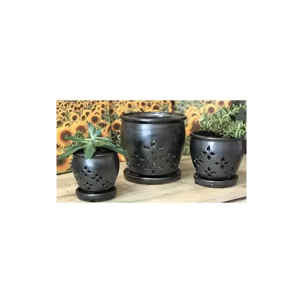 Verandah 7.5" Svr Hilo Orchid Pot