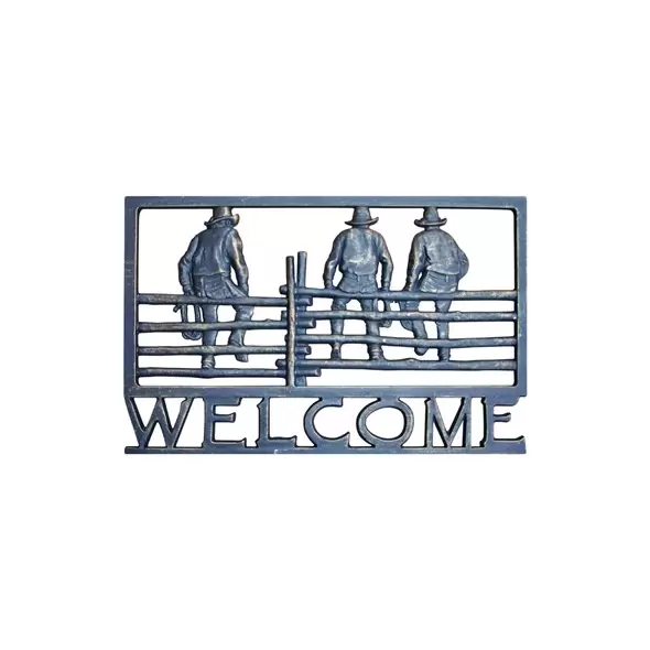 Painted Sky Welcome Sign Cowboy