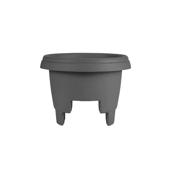 Bloem 12" Deck Rail Planter Charcoal