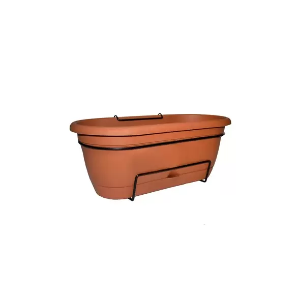 Bloem 18" Lucca Balcony Box Terra Cotta