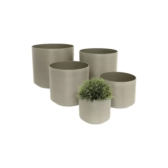 Algreen 5pc Set Cylinder Brushed Taupe 5.5" 7.2" 8.3" 11" & 12.6"