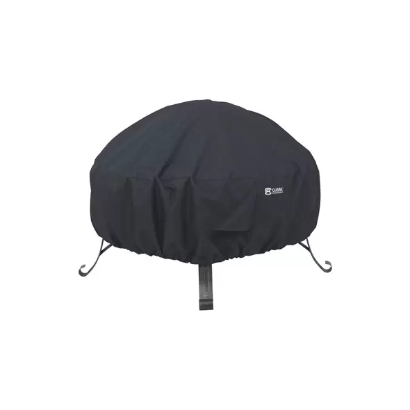 Classic Accessories 36" Round Full Cover Fire Pit Cover Black