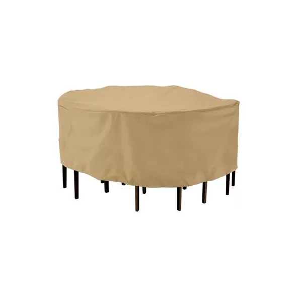 Classic Accessories 69" Round Terrazzo Patio Table & Chair Set Cover
