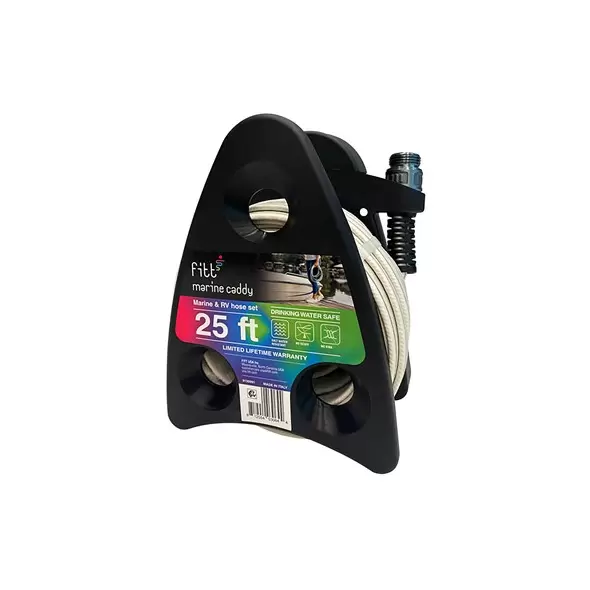 FITT 25' Marine/RV Caddy White w/ Blue Stripe