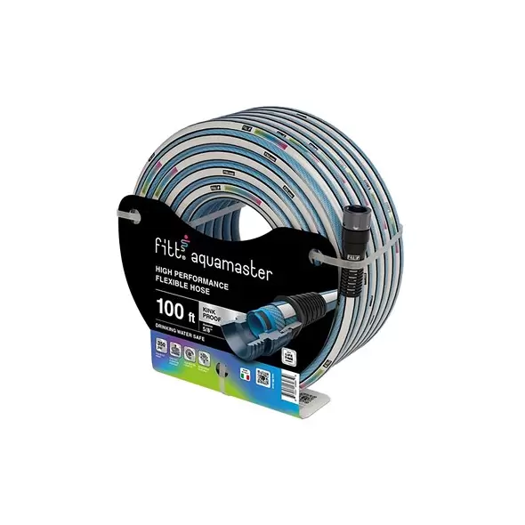 FITT 5/8"x100' Aqua Master NTS Blue w/ Gray Stripe