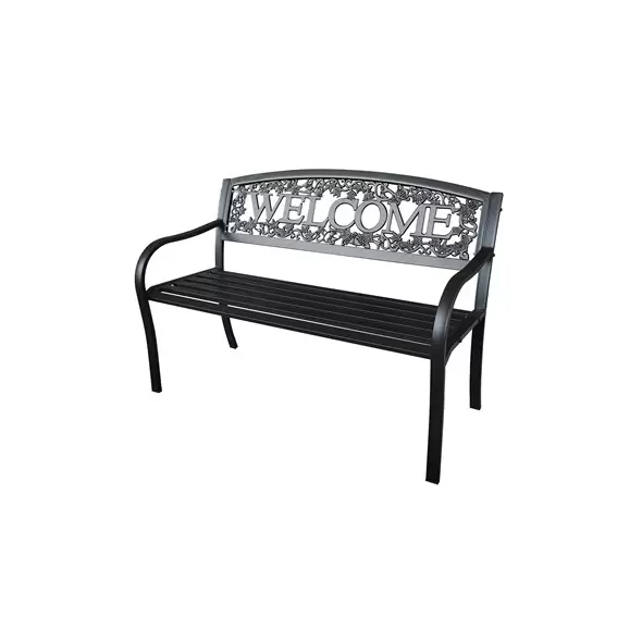 Gardener Select 4' Welcome Bench Black, Aluminum & Iron