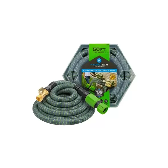 Hydrotech 5/8"x50' Expandable Burst Proof Hose Green