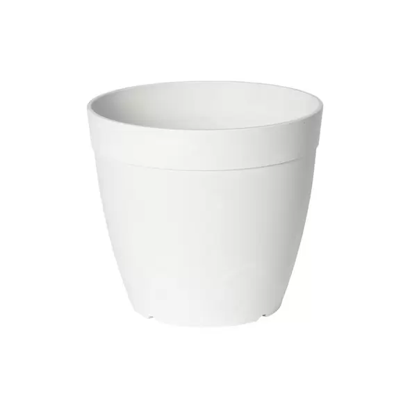 Artstone 8" Round Dolce Planter White