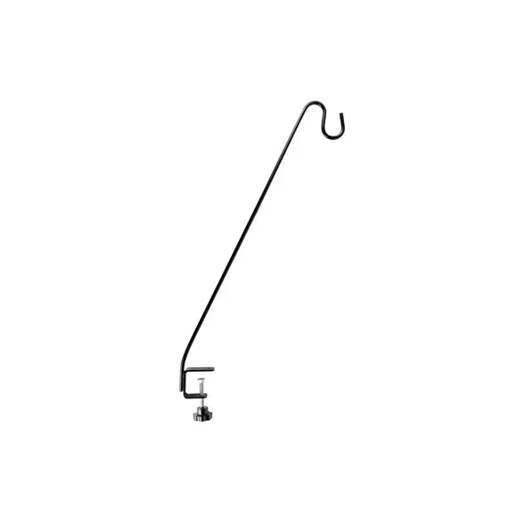 Natures Way 33in Metal Adjustable Clamp-On Deck Hook Black