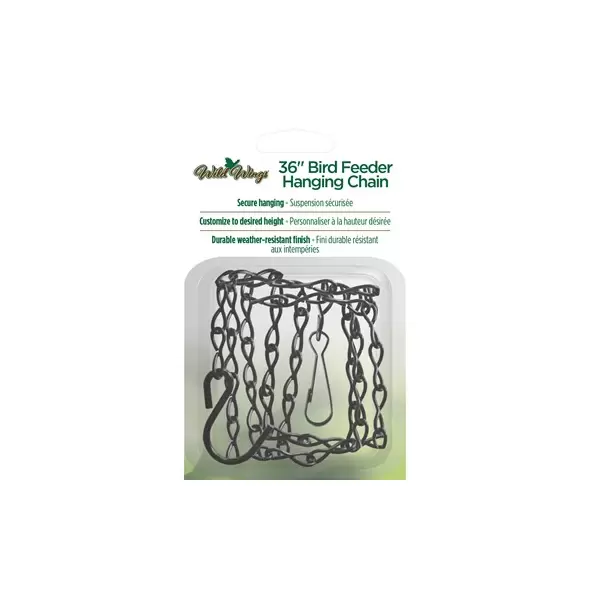 Natures Way 36in Metal Bird Feeder Hanging Chain Black
