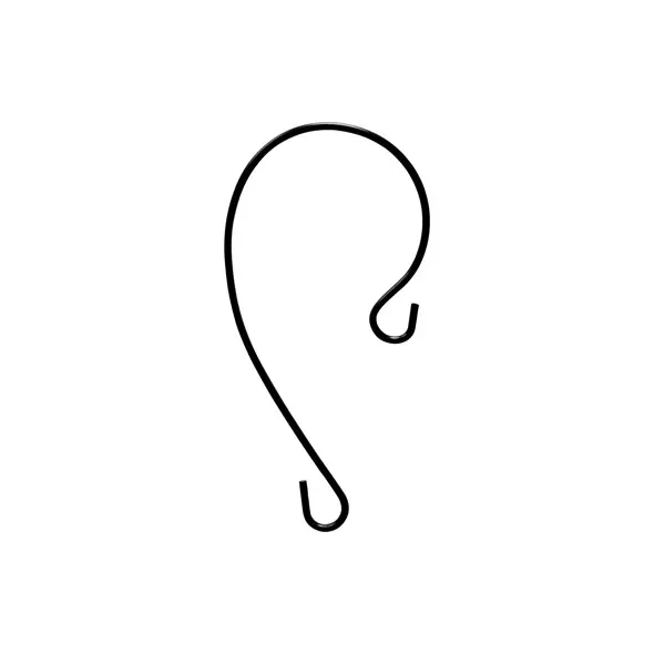 Natures Way 9in Metal Decorative Hook Black