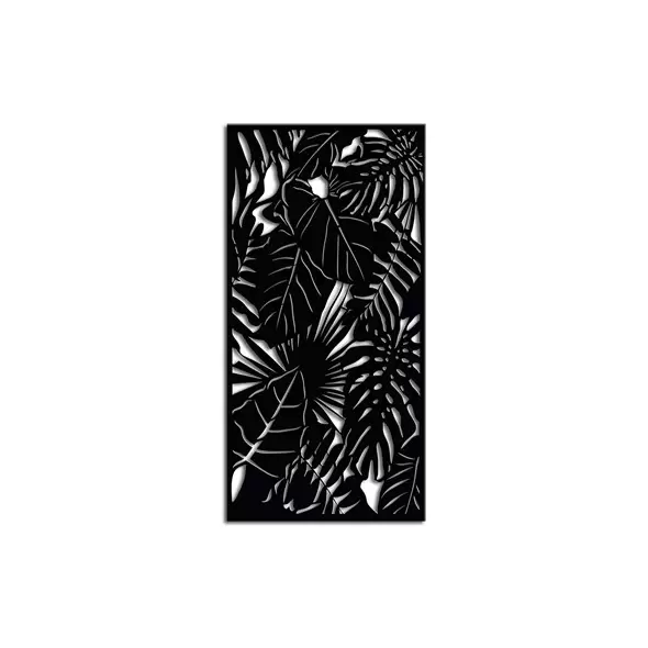 Outdeco 6'x3' Metal Panel Rainforest Black