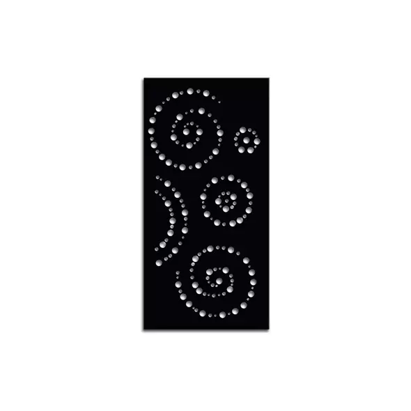 Outdeco 6'x3' Metal Panel Spiral Black