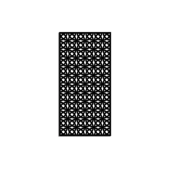 Outdeco 6'x3' Metal Panel Orbit Black