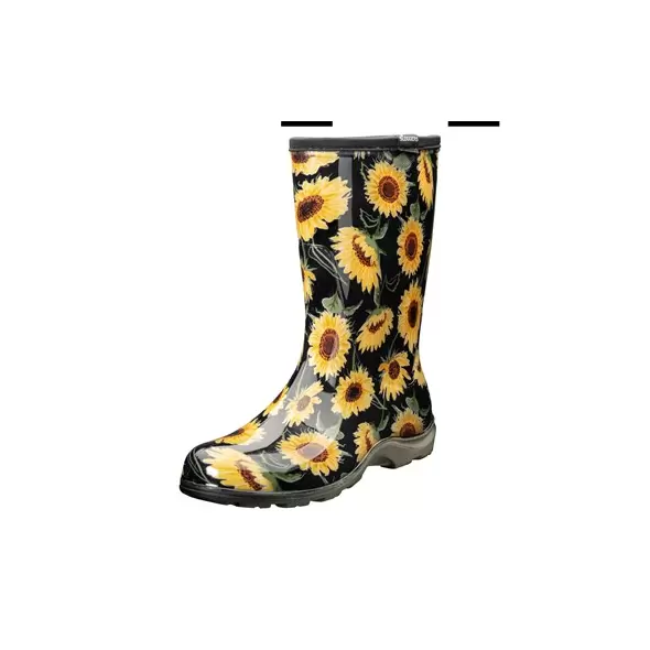 Sloggers Womens Boot w/ Trim Sunflower Black Size 6
