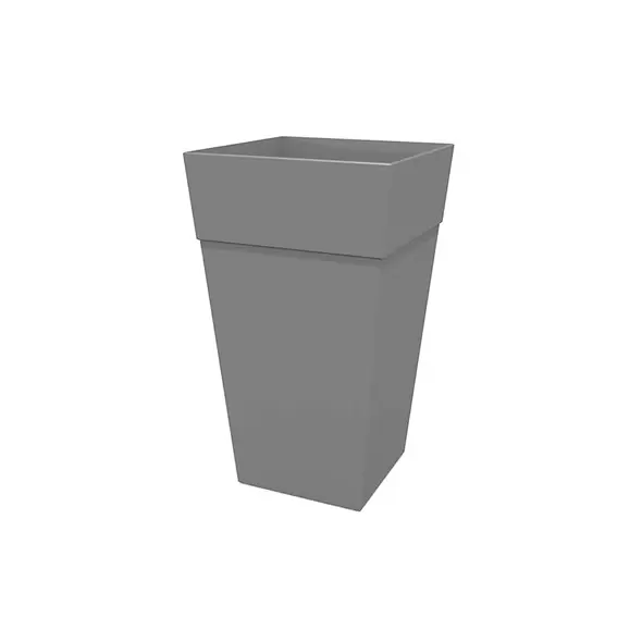 Bloem 25" Finley Tall Square Planter Cement