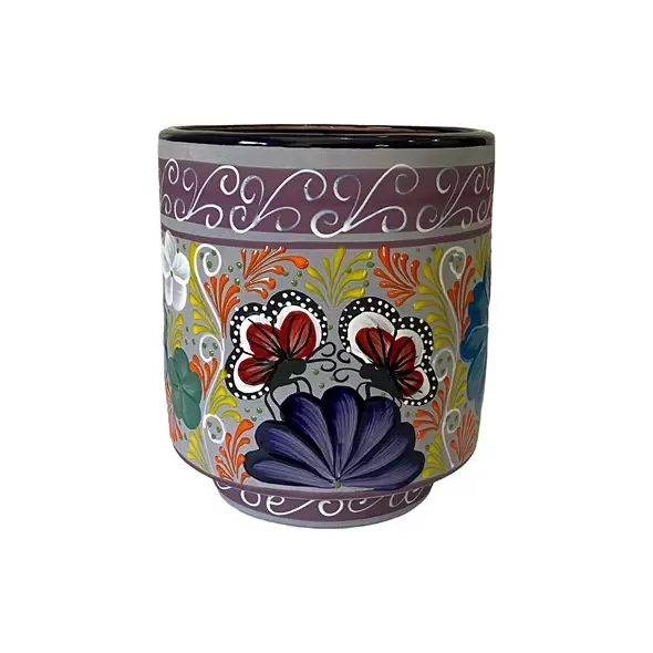 Talavera 9.5" Bella Especial Tall Cylinder Blue