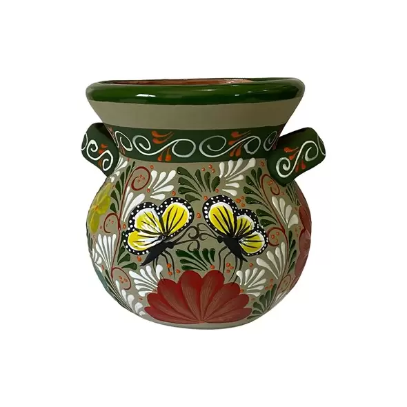 Talavera Bella Especial Moreliana Pot Green