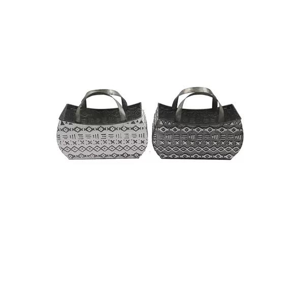 VCS 11" Black & White Purse Planters