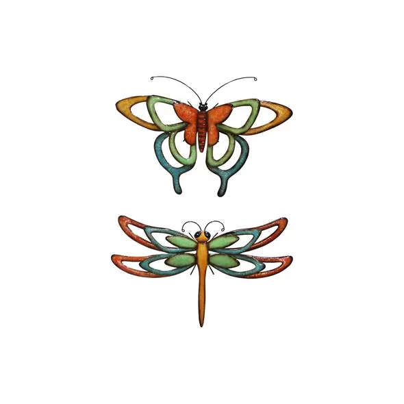 VCS 22" Colorful Open Wing Butterfly & Dragonfly