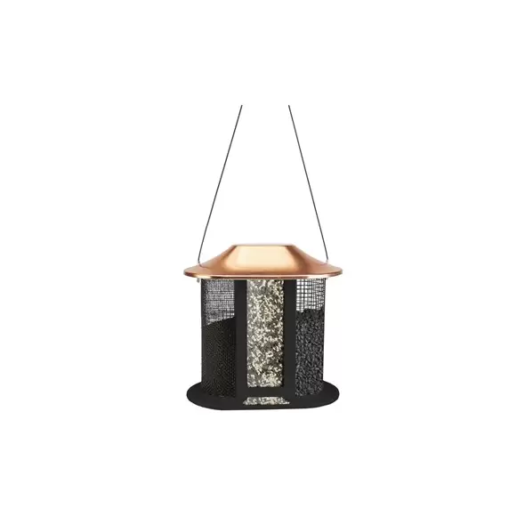 Woodlink Modern Farmhouse CopperTop Oval Mesh Double Seed Feeder