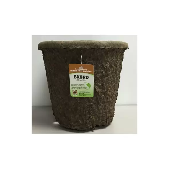 Western Pulp 8x8 Round Retail Container w/UPC, 1.62gal, 24/CS