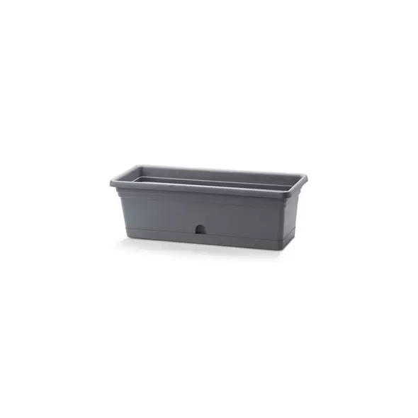 Crescent 20"x8" Rectangle Emma Planter Charcoal