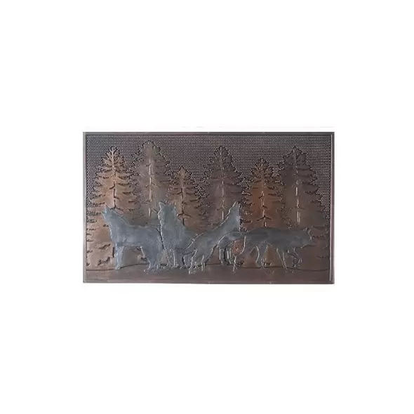 DHTG 18x30 Artist Wolves Rubber Doormat
