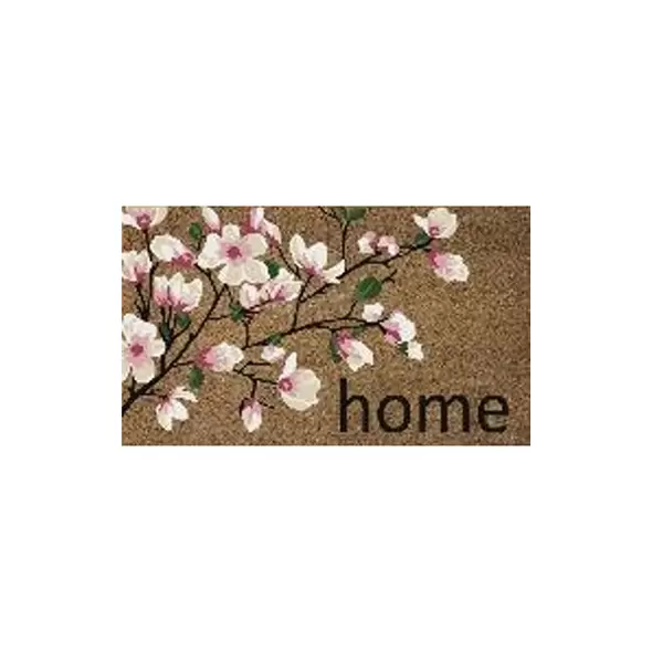 DHTG 18x28 PVC Coir Mat Cherry Blossoms