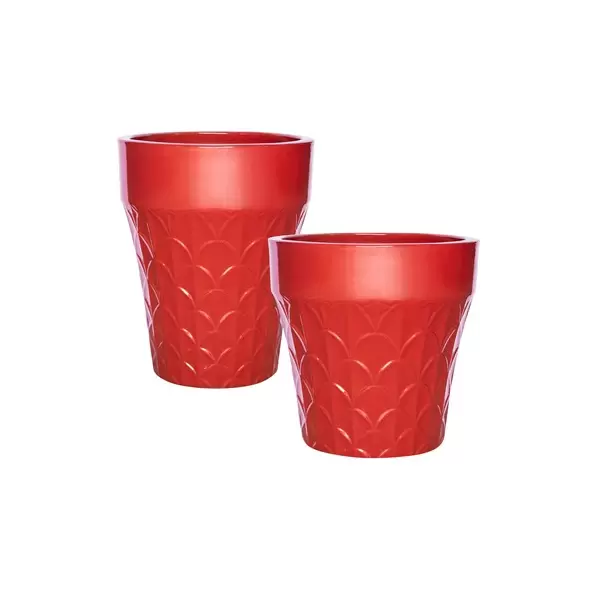 MCarr 30pc Scallop Planter Pallet Red