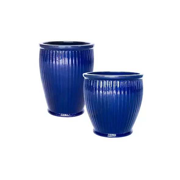 MCarr 30pc Ribbed Round Planter Pallet Admiral Blue