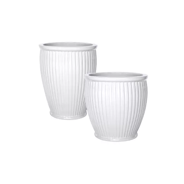 MCarr 30pc Ribbed Round Planter Pallet White