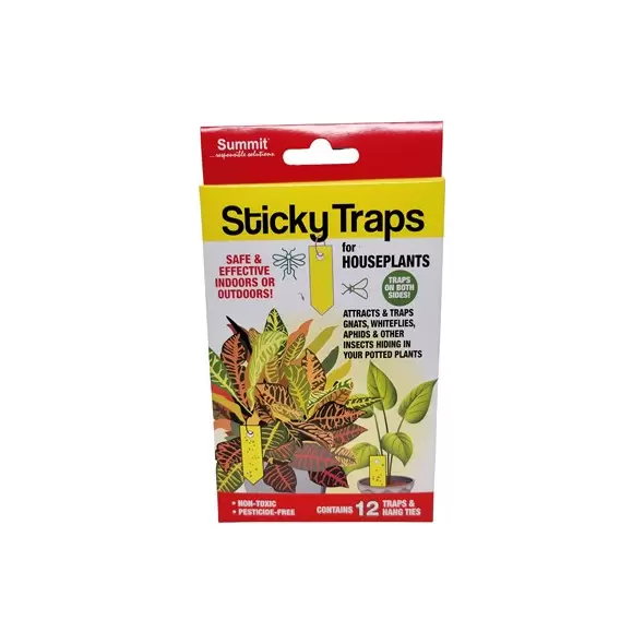 Summit 12ct Sticky Traps for Houseplant Insects (24/CS)