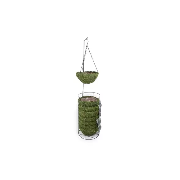 SuperMoss Medium Woven Round Moss Basket Display