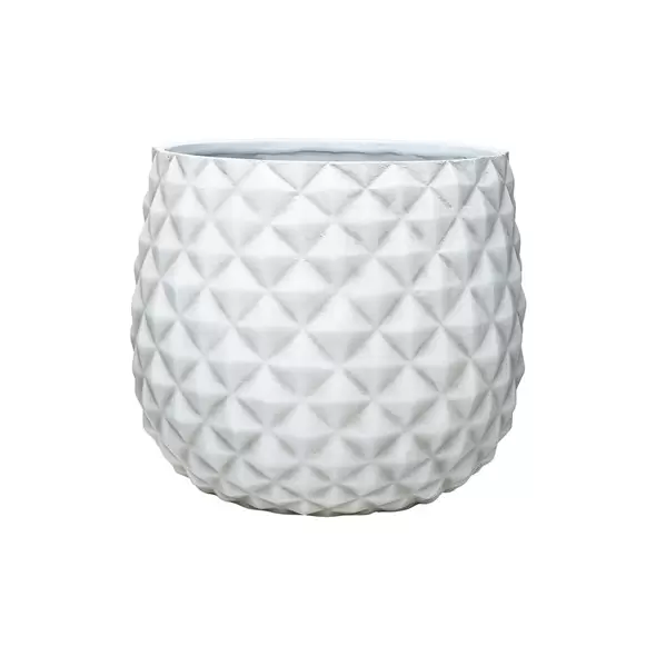 Southern Patio 12" High Pineapple Planter White