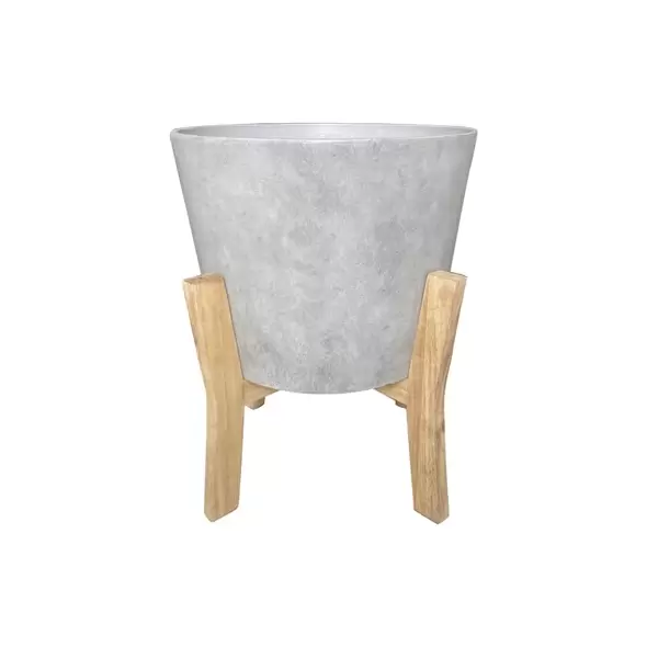 Southern Patio 16" Contemp Planter with Stand White